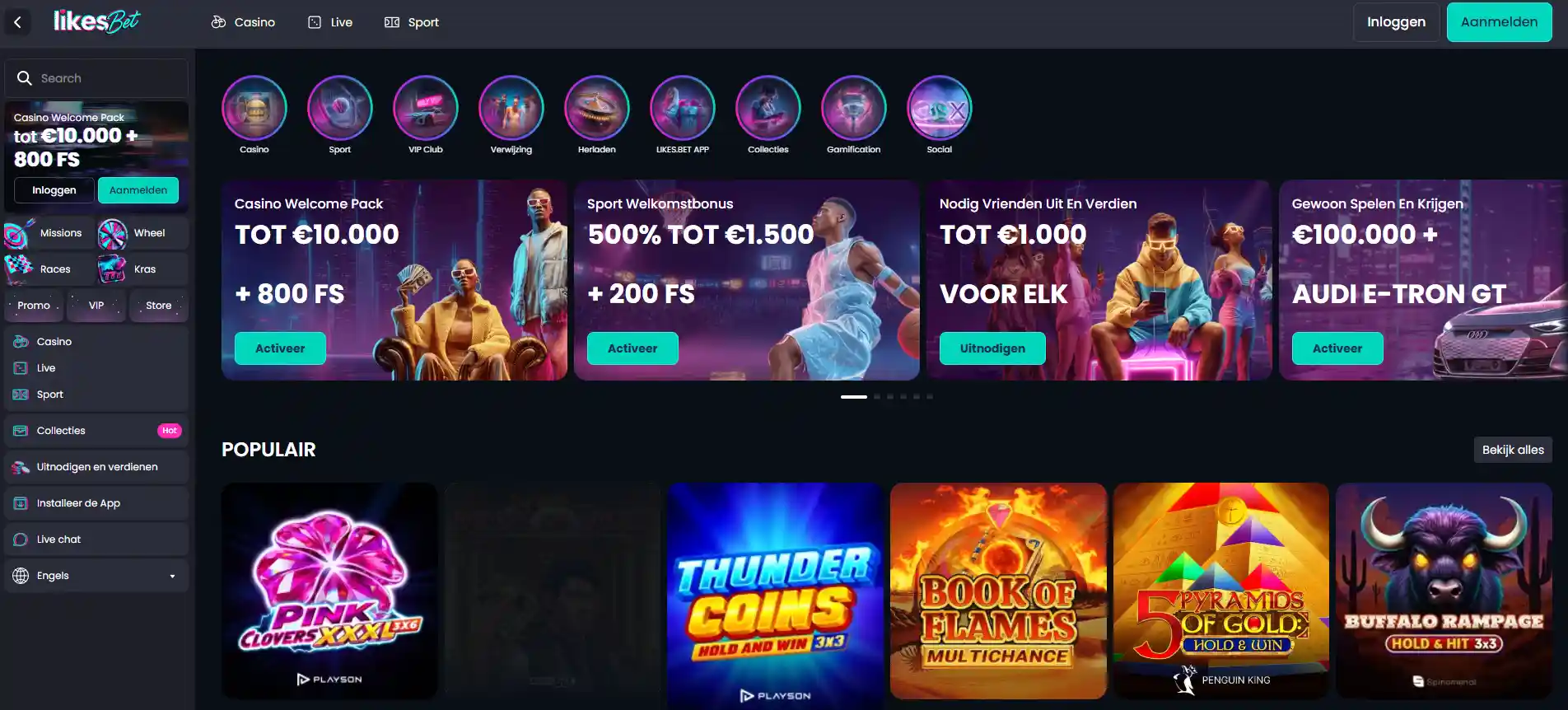 Actuele officiële Likesbet-interface voor een Nederlandse beoordeling